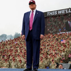 ‘the-generals-stay-silent’:-experts-alarmed-as-trump-politicizes-army-at-fort bragg-rally