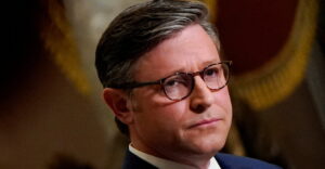 ‘Not Making Any Comments’: GOP Rep Stays Silent as Johnson Tries to Stop Early Exit